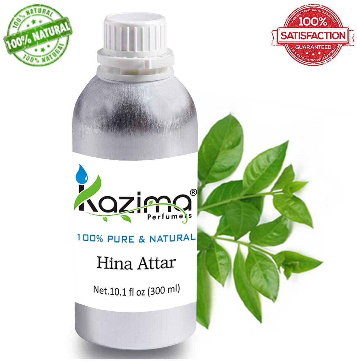 

KAZIMA Hina Attar Perfume For Unisex (300 ml) - Pure Natural Undiluted (Non-Alcoholic)