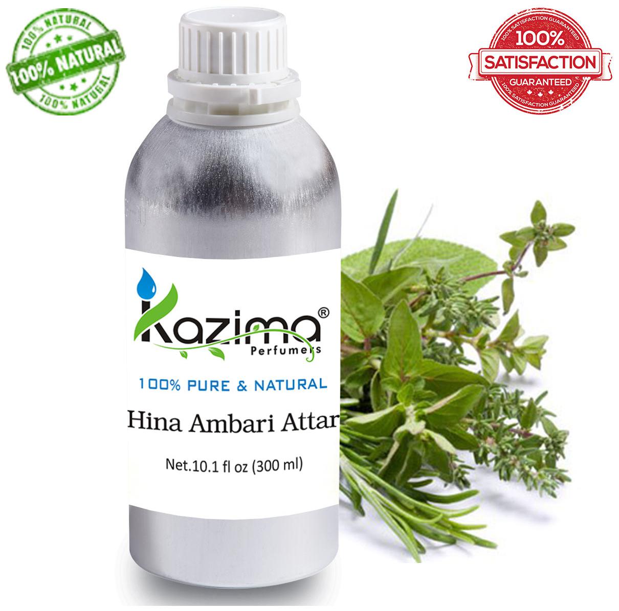 

KAZIMA Hina Ambari Attar Perfume (300 ml) - Pure Natural Undiluted