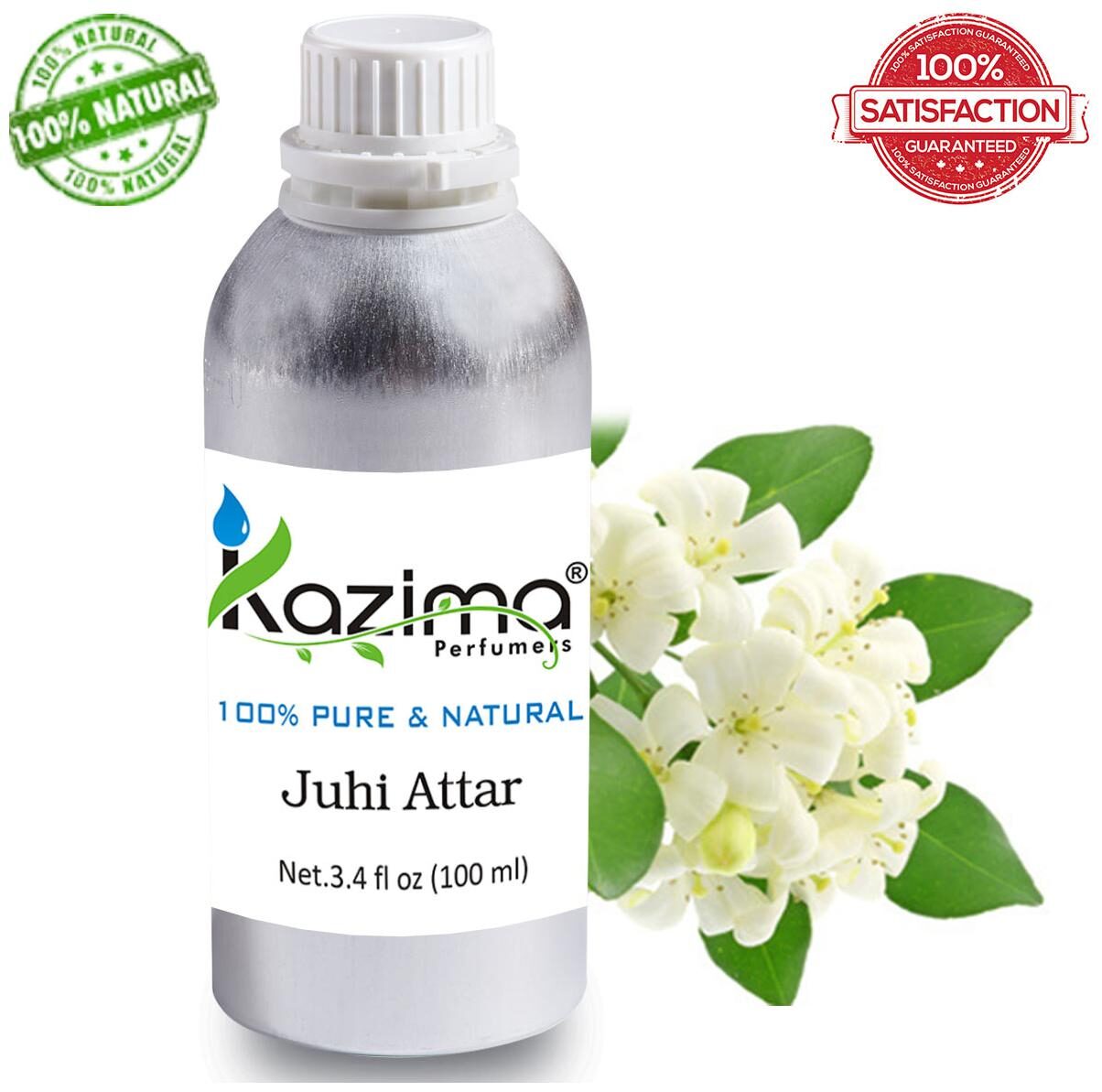 

KAZIMA Juhi Attar Perfume (100 ml) - Pure Natural Undiluted