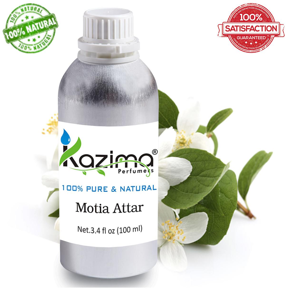 

KAZIMA Motia Attar Perfume For Unisex (100 ml) - Pure Natural Undiluted (Non-Alcoholic)