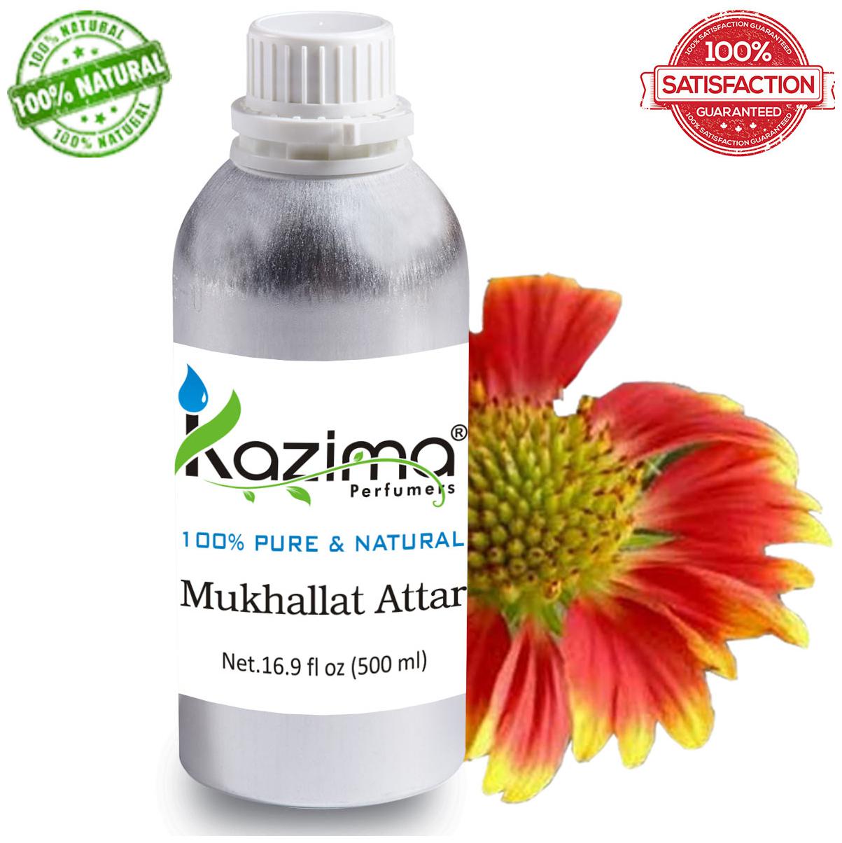 

KAZIMA Mukhallat Attar Perfume For Unisex (500 ml) - Pure Natural Undiluted