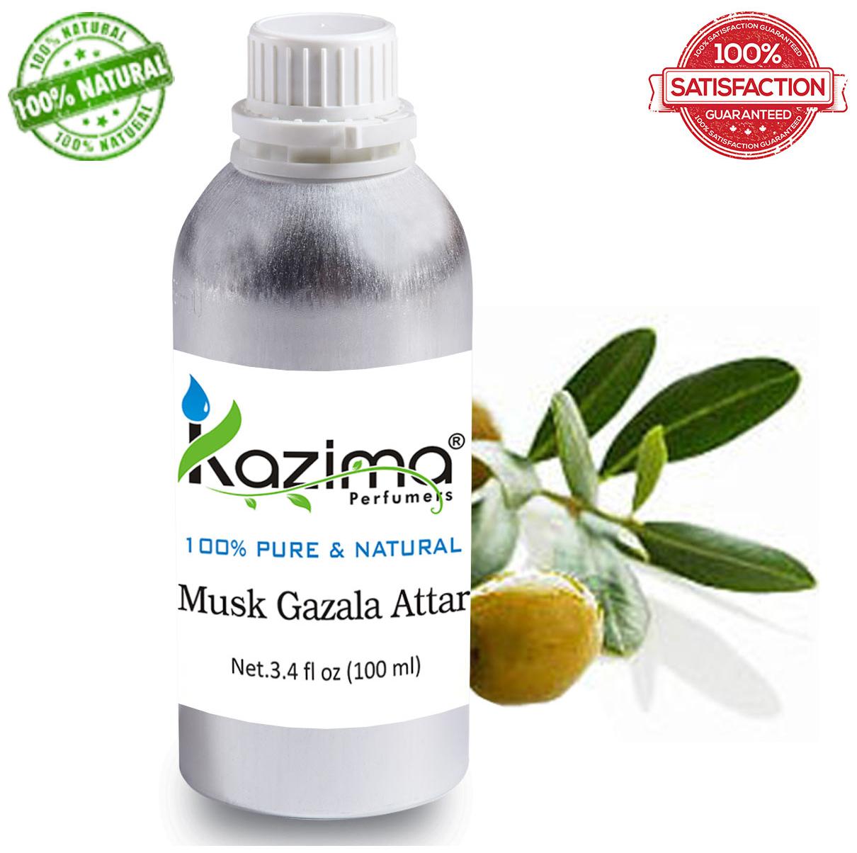 

KAZIMA Musk Gazala Attar Perfume For Unisex (100 ml) - Pure Natural Undiluted (Non-Alcoholic)
