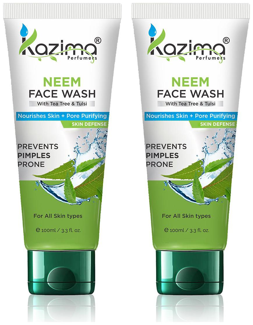 

Kazima Neem Face Wash With Tea Tree Tulsi (Each 100 ml Pack Of 2 pcs )