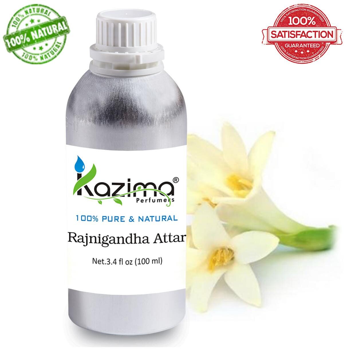 

KAZIMA Rajnigandha Attar Perfume For Unisex (100 ml) - Pure Natural Undiluted (Non-Alcoholic)