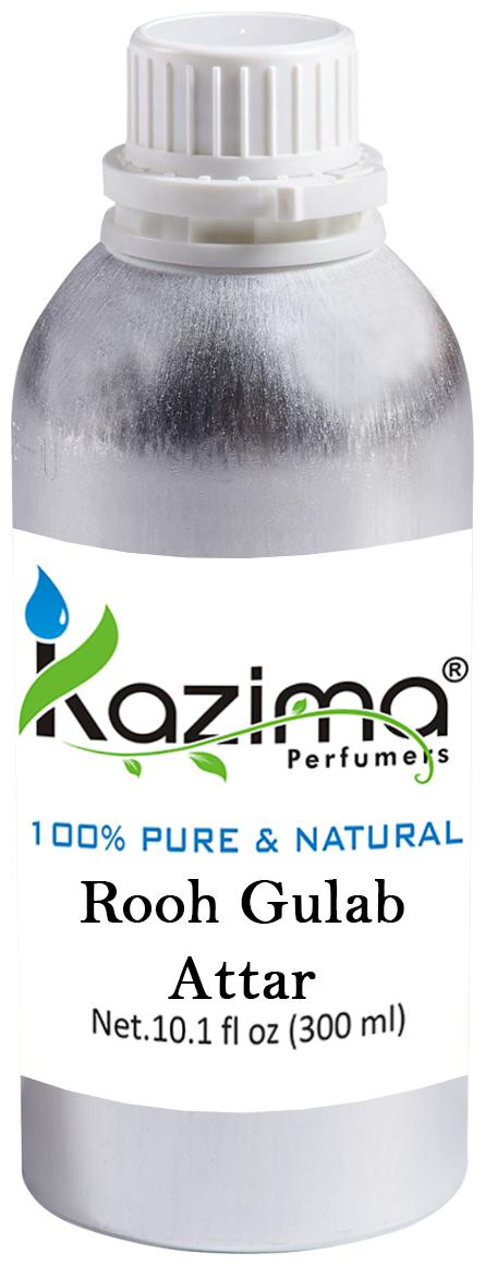 

KAZIMA Rooh Gulab Attar For Unisex Long Lasting Alcohol Free (300ml) - Pure Natural Premium Quality Roll-on Attar