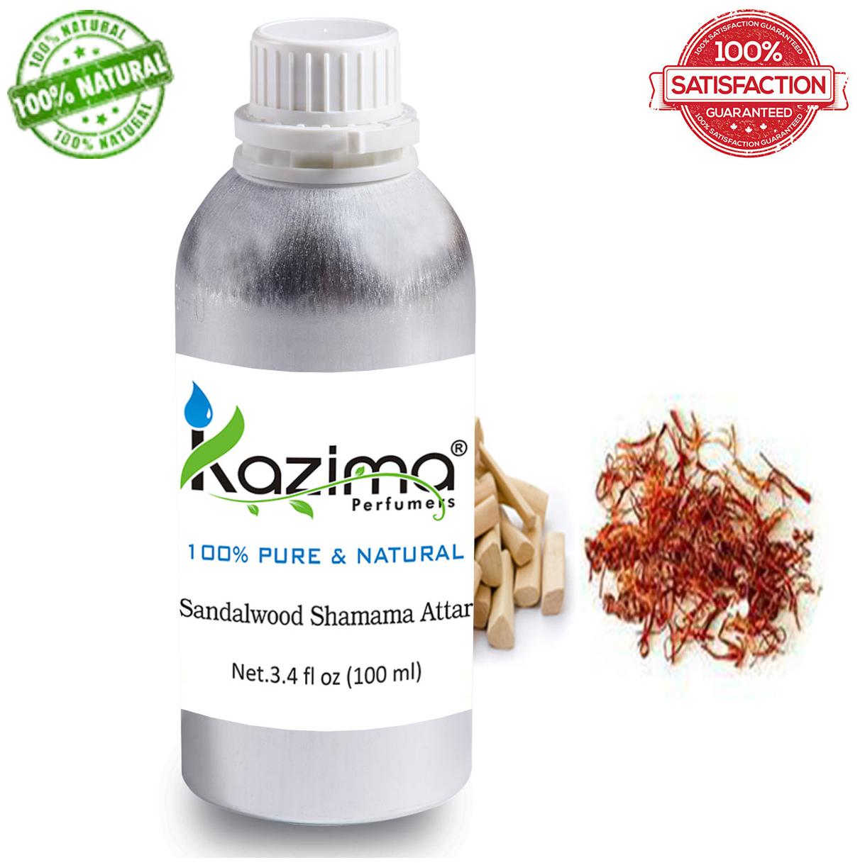 

KAZIMA Sandalwood Shamama Attar Perfume For Unisex (100 ml) - Pure Natural Undiluted (Non-Alcoholic)