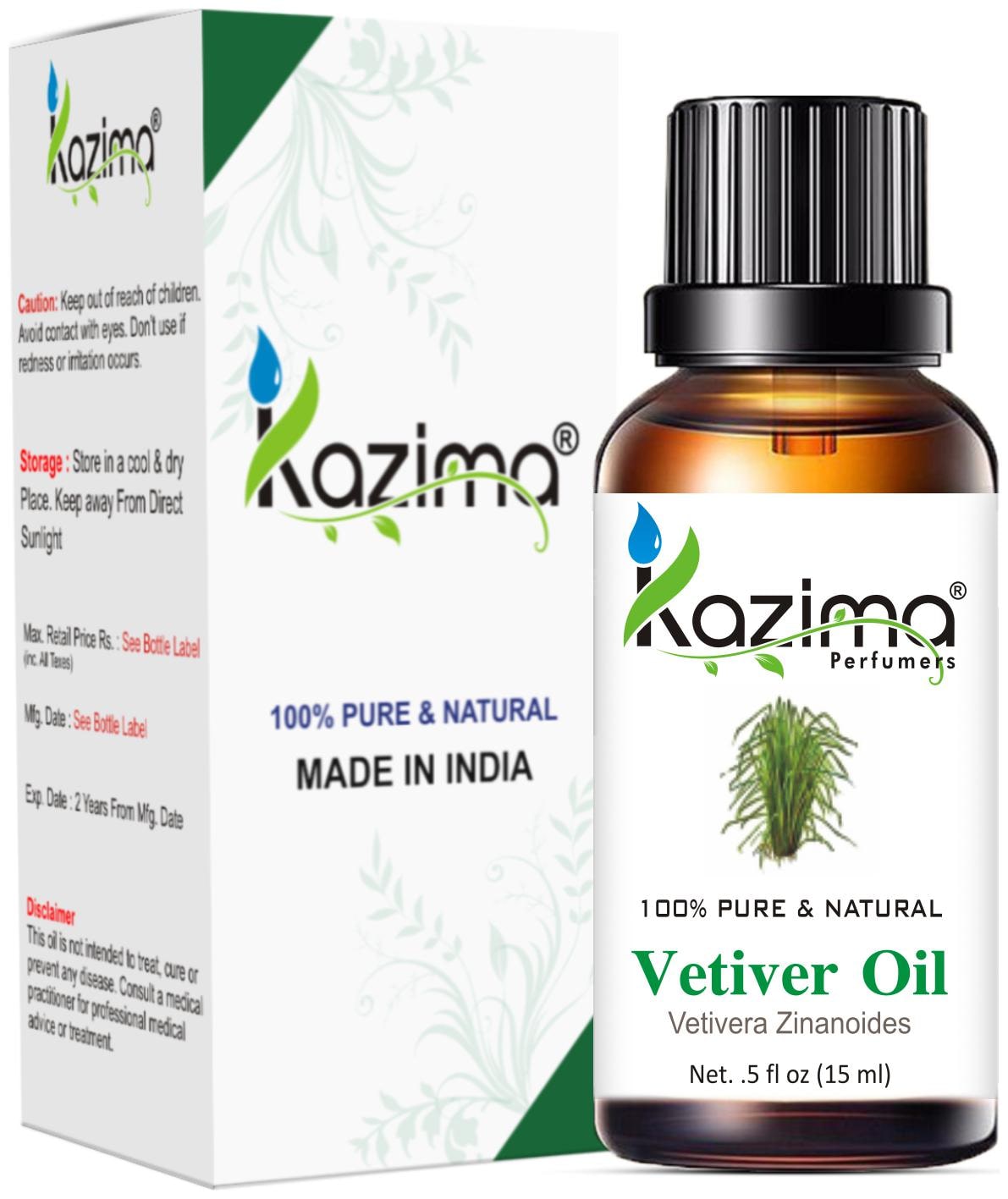 

KAZIMA Vetiver Essential Oil (15 ml)
