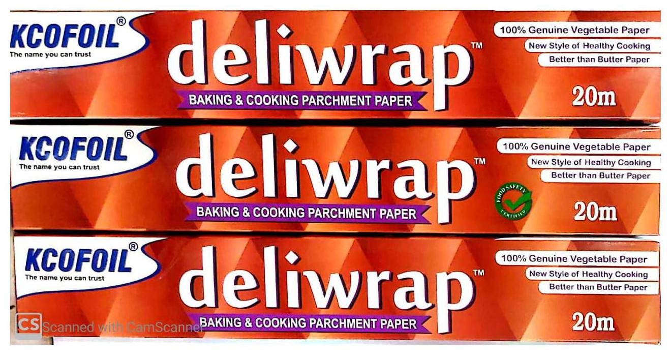 

Kcofoil Deliwrap Baking and Cooking Parchment Paper 20m(Pack of 3)