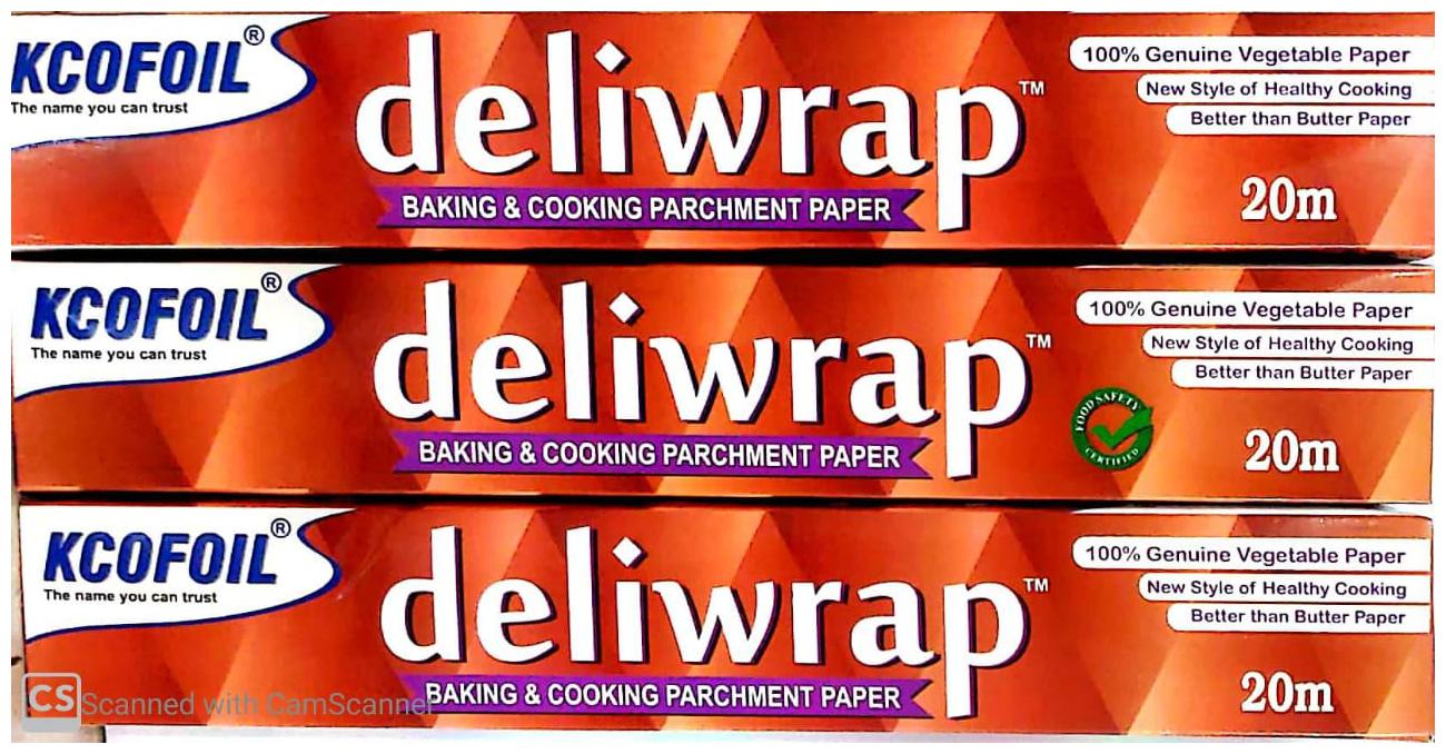 

Kcofoil Deliwrap Baking and Cooking Parchment Paper 20m(Pack of 3)
