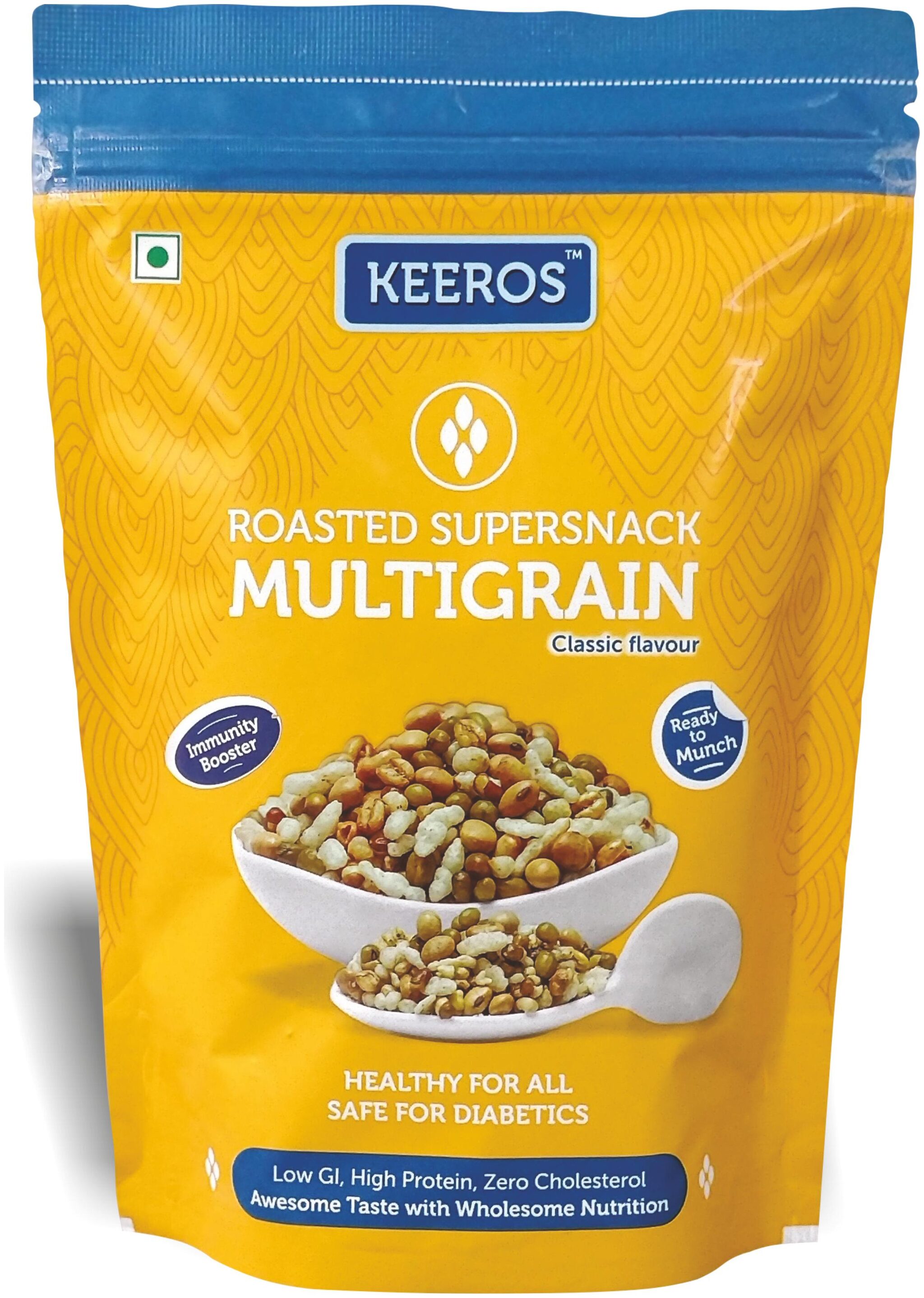

Keeros Multigrain Healthy Super Snack - Ready to Eat High Protein Tasty - 400g