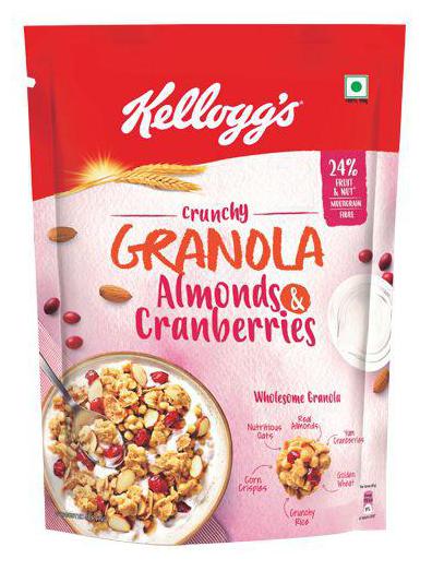 

Kellogg s Crunchy Granola Almonds and Cranberries 150 g