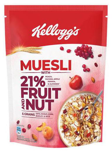 

Kelloggs Muesli - With 21 Fruit Nut 500 g