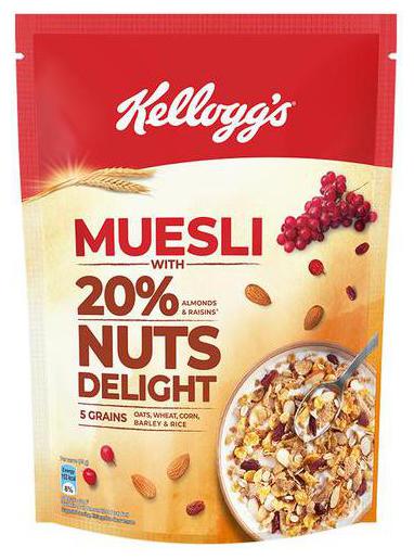 

Kelloggs Muesli - With 20 Nuts Delight 500 g