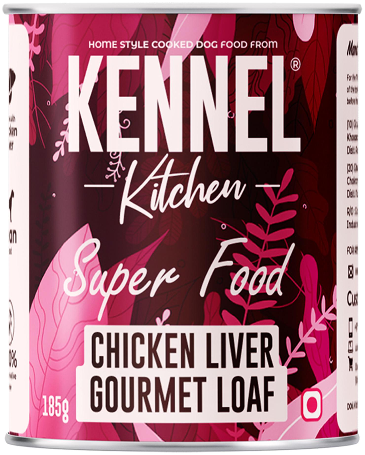 

Kennel Kitchen Super food for Dog Chicken Liver Gourmet Loaf 185g (Pack of 4)