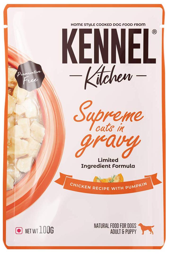 

Kennel Kitchen Supreme Cuts in Gravy Chicken Recipe with Pumpkin (12 X 100 g)