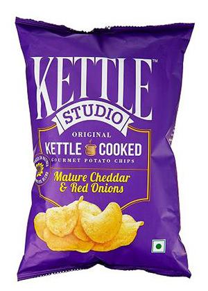 

Kettle Studio Potato Chips Mature Cheddar Red Onion 125 gm