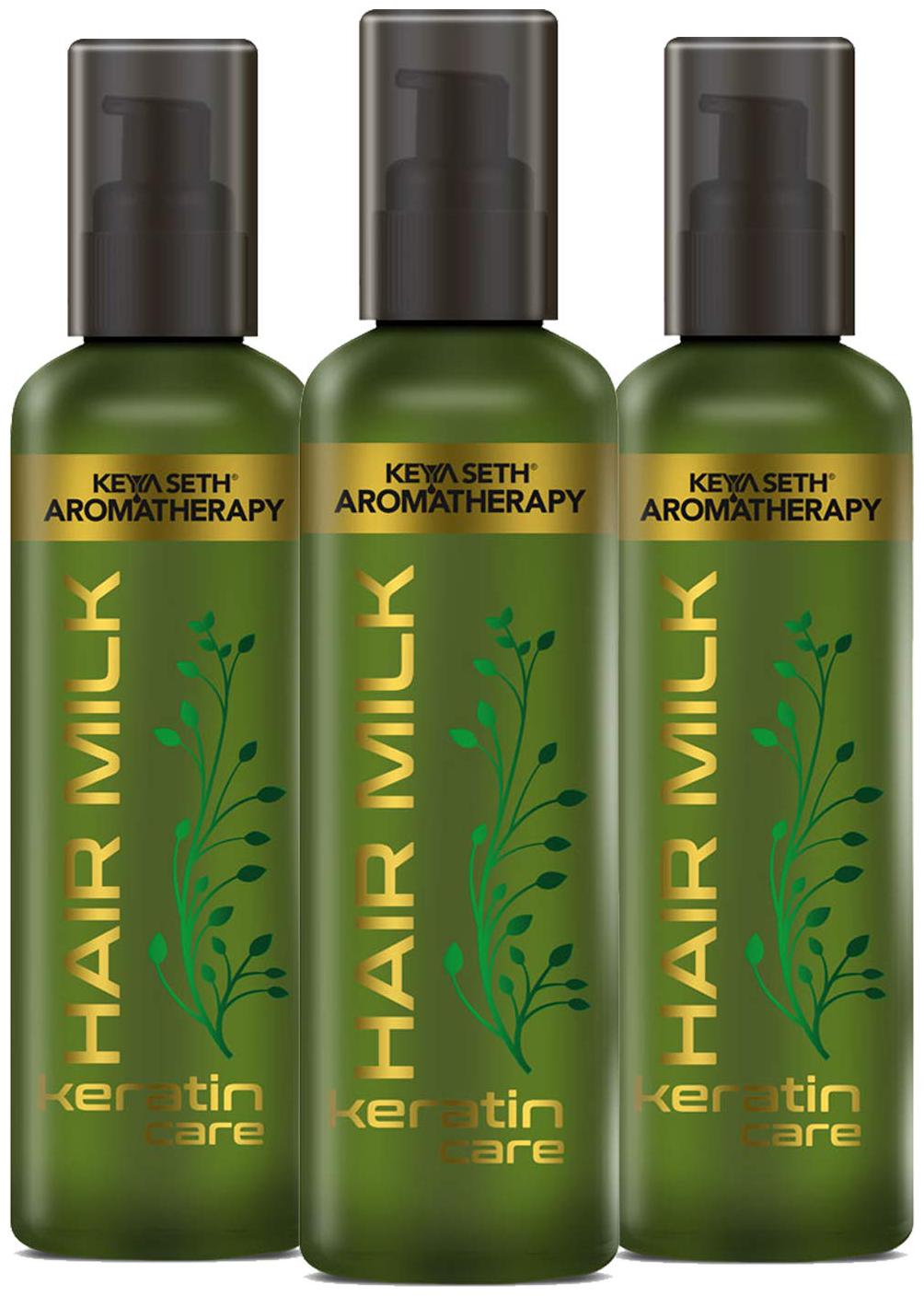

Keya Seth Aromatherapy Hair Milk Keratin Care For healthy shiny lively Hair 120 ml (Pack of 3)
