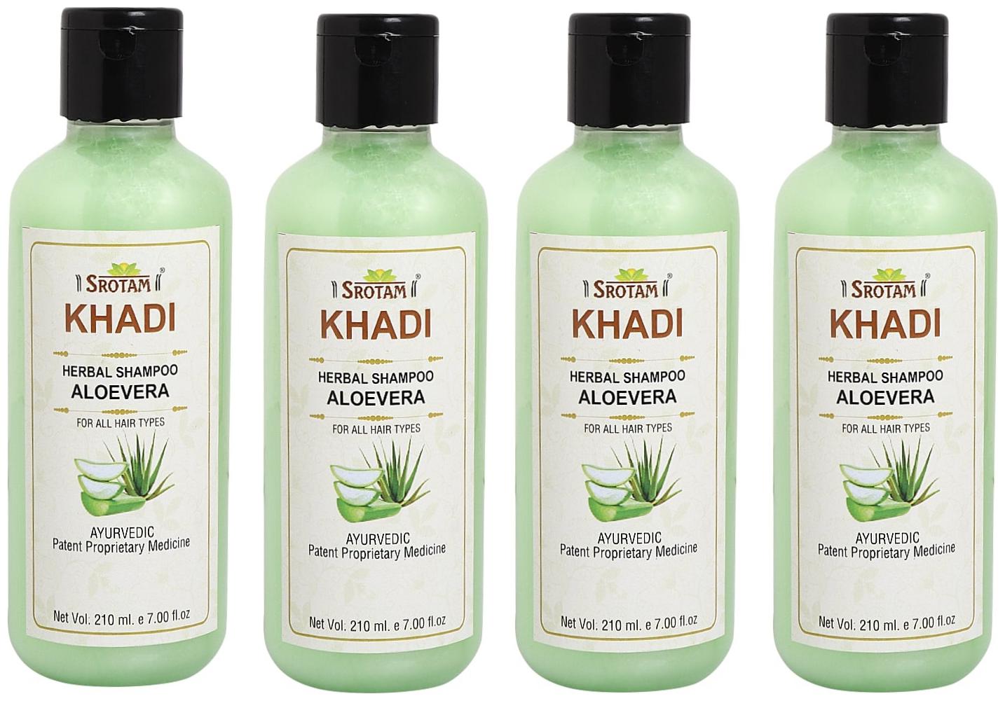 

SROTAM Khadi Aloevera Shampoo 210 ml (Pack Of 4)