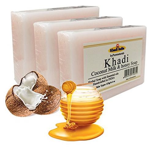 

Khadi byPurenaturals Coconut Milk honey Soap -125g Pack of 3