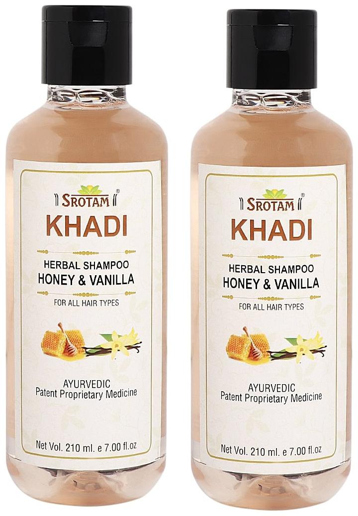 

SROTAM Khadi Honey Vanilla Shampoo 210 ml (Pack Of 2)