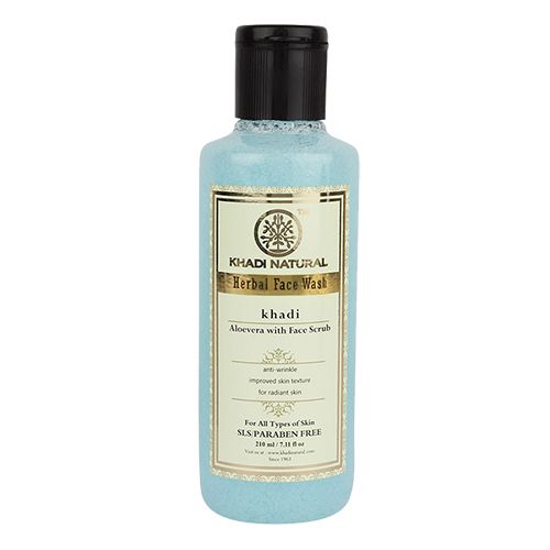 

Khadi Natural Aloevera Face Wash With Scrub 210 ml