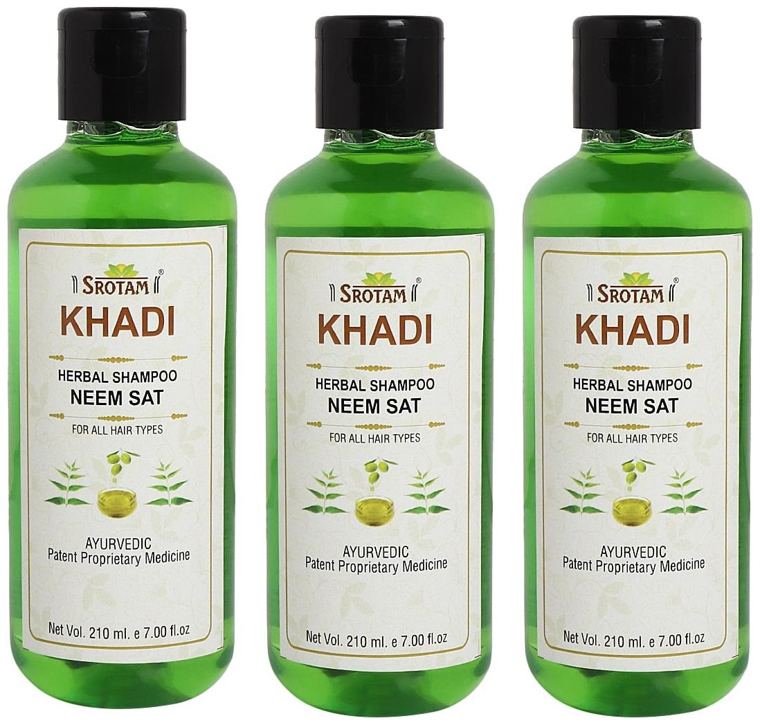

SROTAM Khadi Neem Sat Shampoo 210 ml (Pack Of 3)