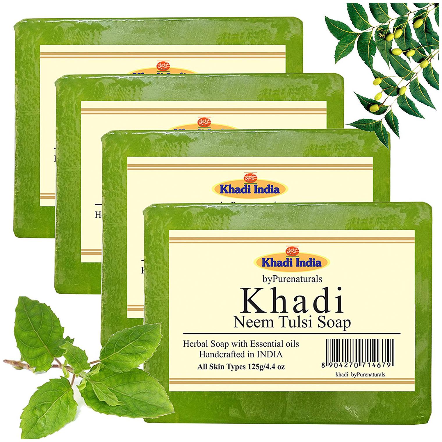 

Khadi byPurenaturals Neem Tulsi Soap-125g Set of 4