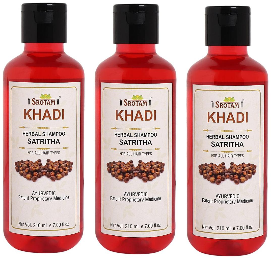 

SROTAM Khadi Satritha Shampoo 210 ml (Pack Of 3)