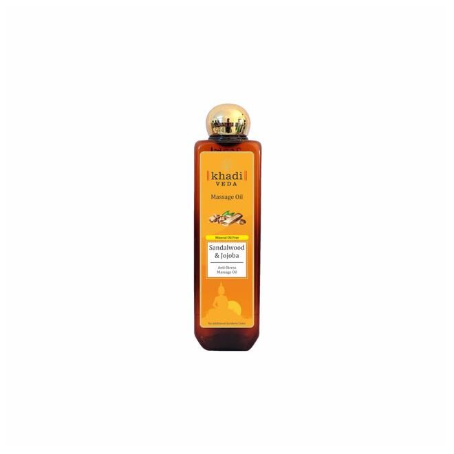 

KHADI VEDA Sandalwood Jojoba massage oil(mineral oil free)200ml Pack of 1