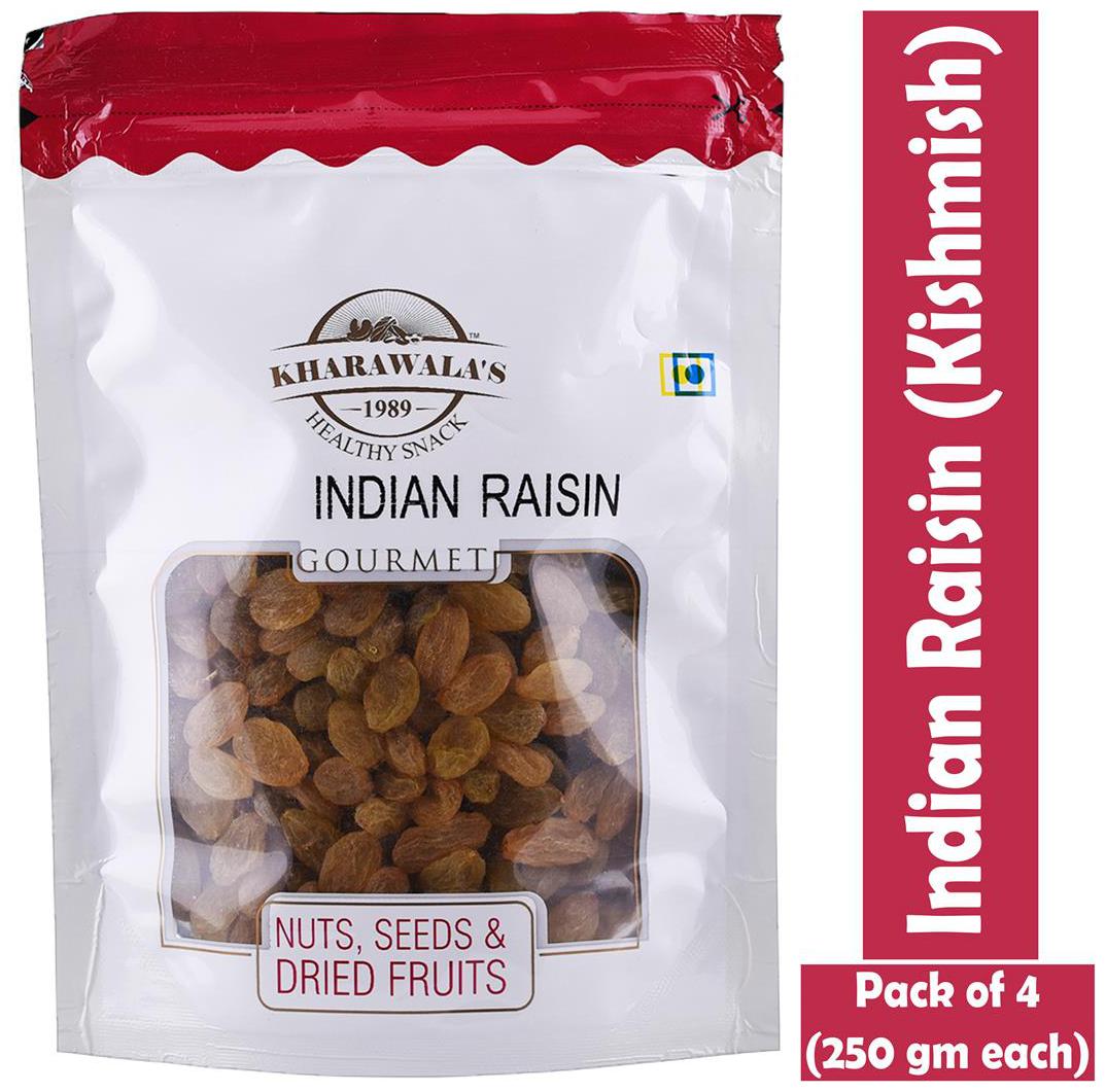 

KHARAWALA s Premium Dried Indian Raisin 250g (Pack of 4)