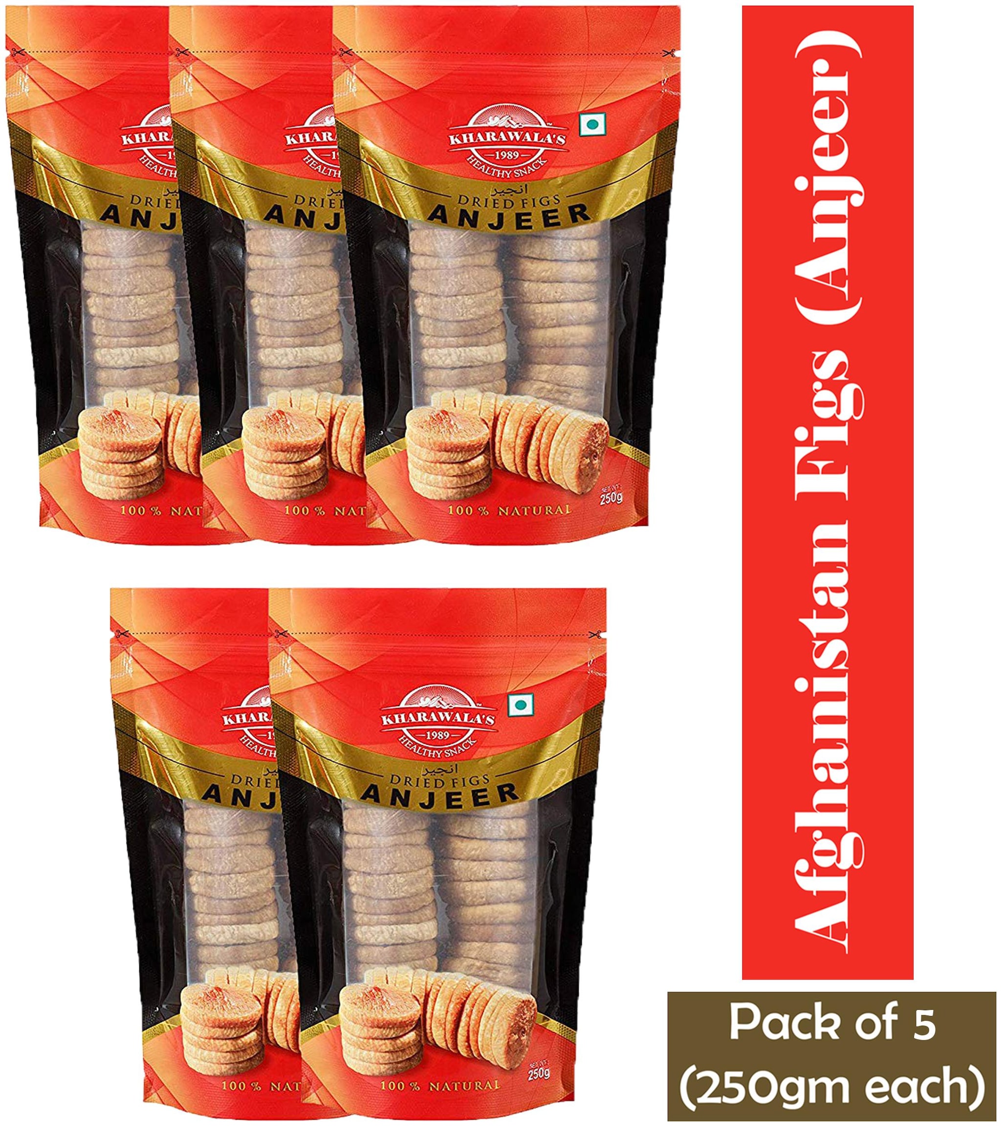 

Kharawala s Healthy Afghani Anjeer Pack of 5 x 250gms