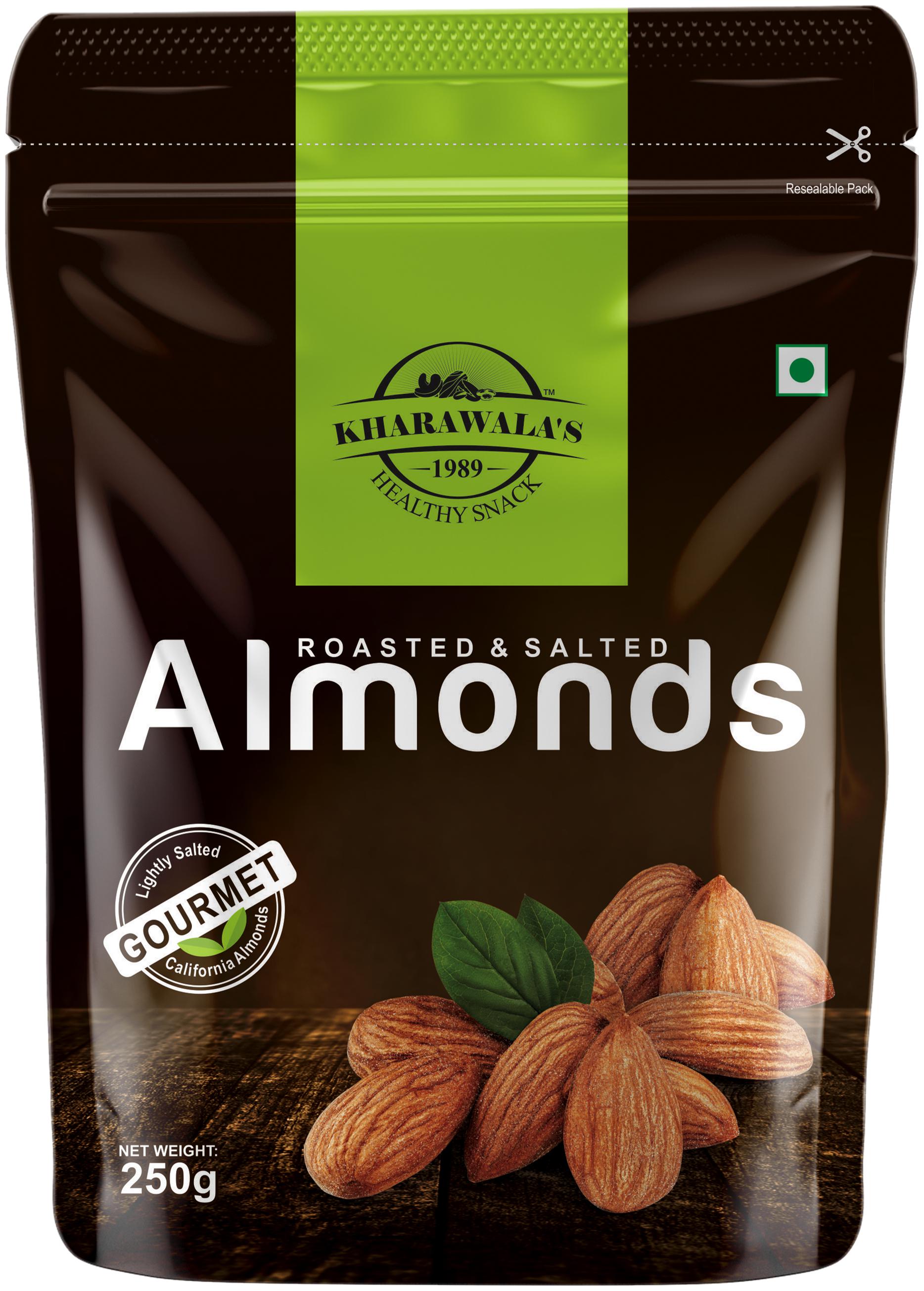 

KHARAWALA s California Roasted Salted Almonds (Badam) 250g Pack of 1