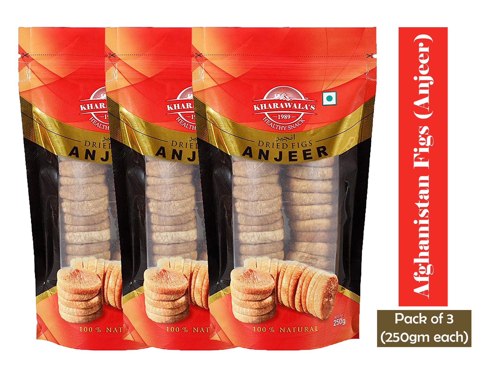 

Kharawala s Healthy Afghani Anjeer 3 x 250 g