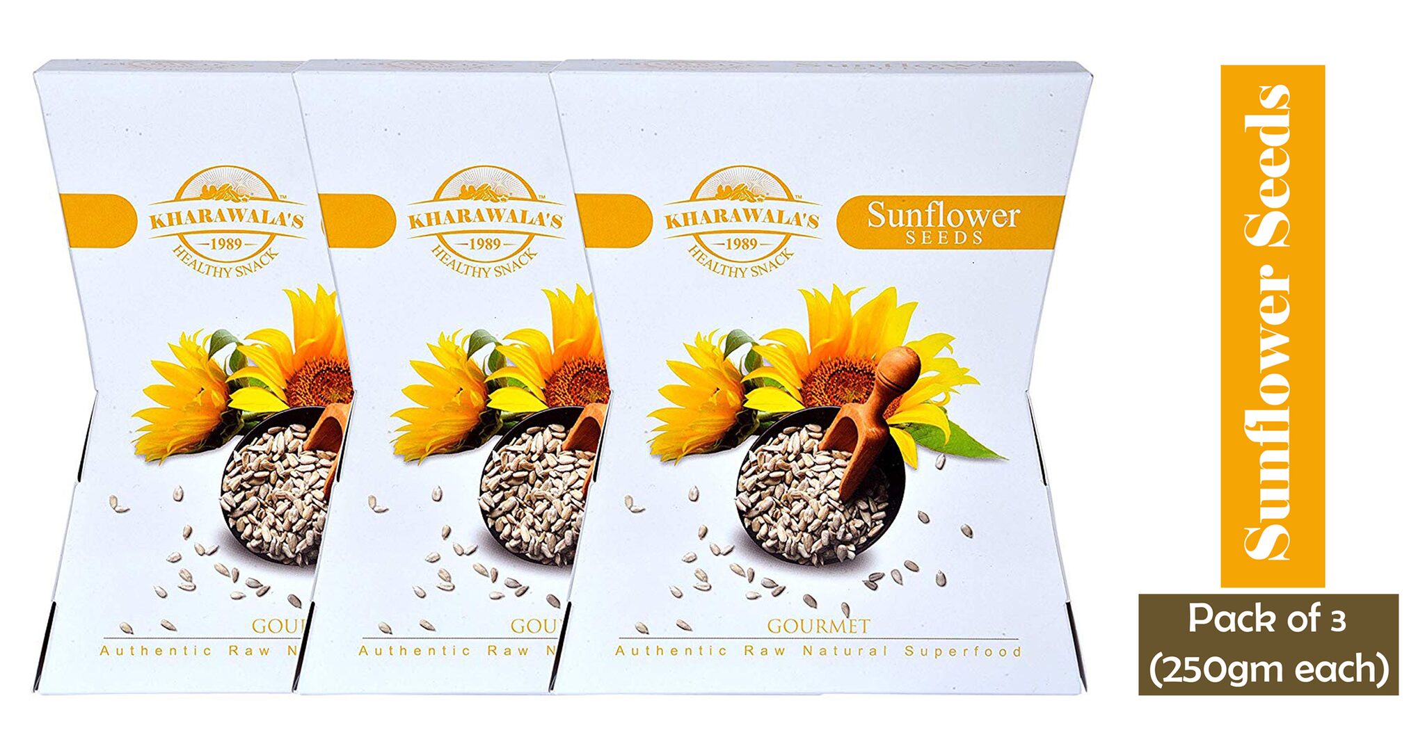 

KHARAWALA s Healthy and Nutritious (Sunflower Seeds) 250 g each Pack of 3
