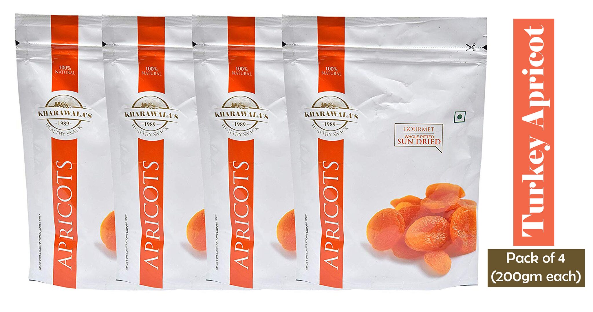 

KHARAWALA s Turkey Sweet and Tasty Apricot 200 g each Pack of 4