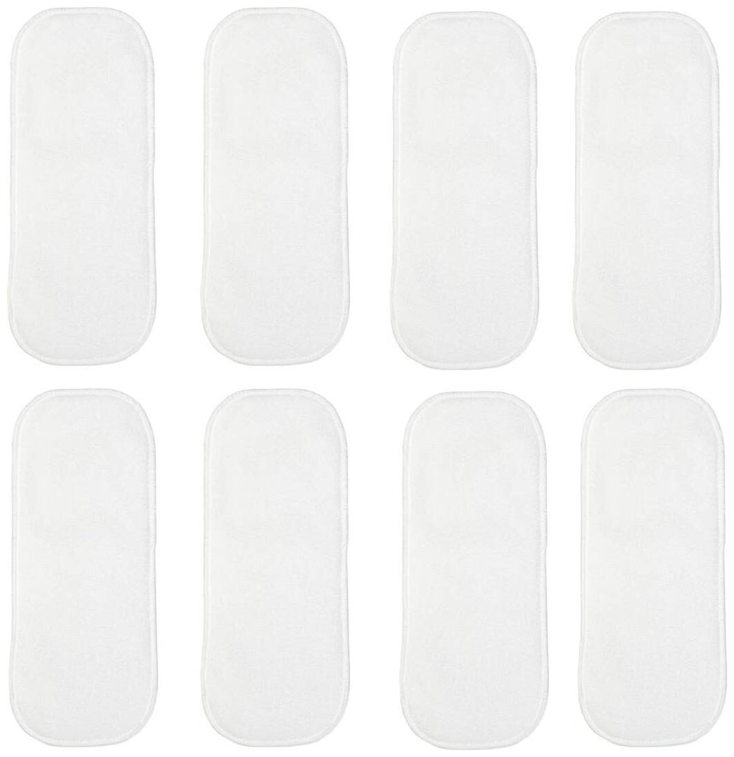 

Kidsify 3 Layer Reusable Cloth Diaper Inserts Nappy Pads Nappy Liners Microfiber 0-24 Months (Pack of 8)