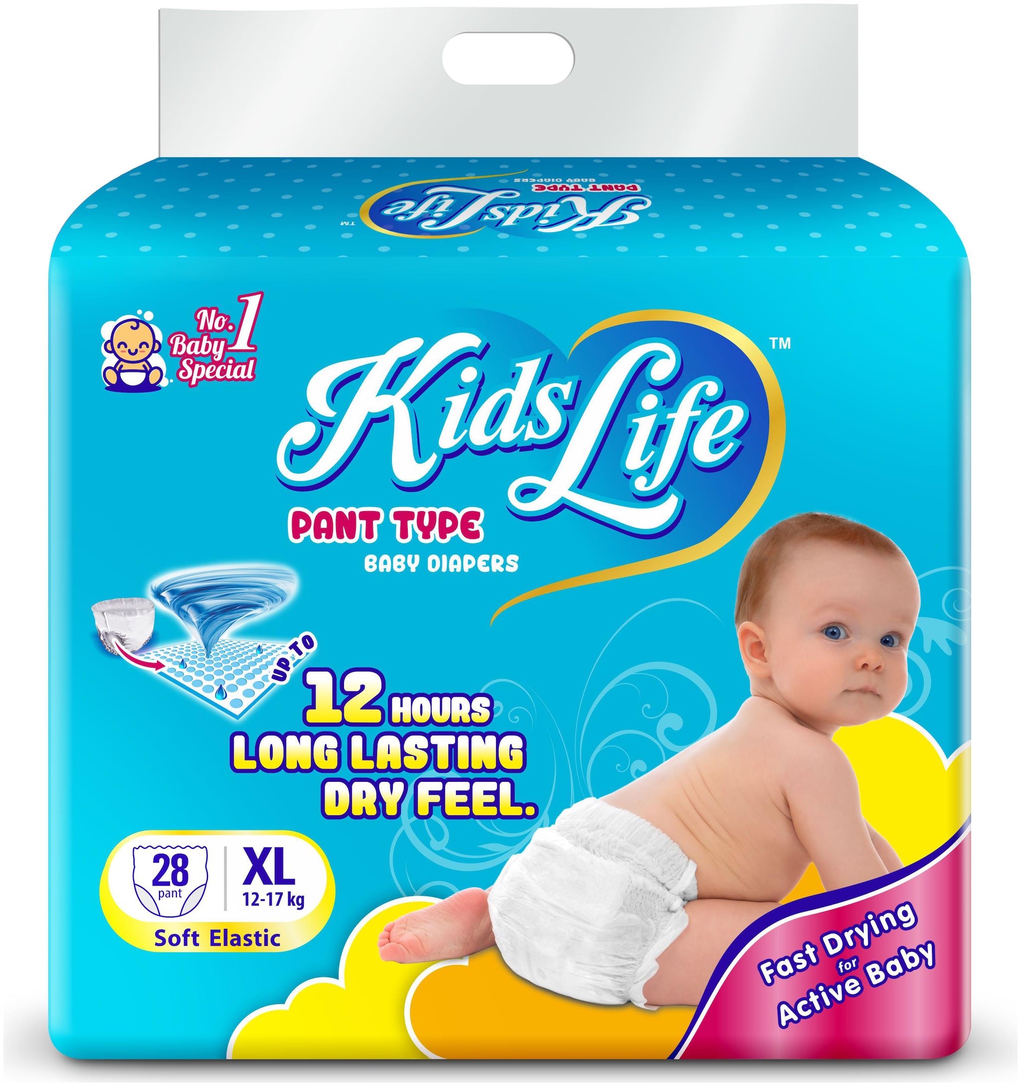 

KidsLife Pant Style Baby Diaper Extra Large Size 28 pcs