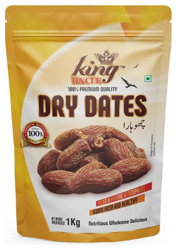 

KINGUNCLE Dry Dates kala chuara Yellow Pack 1 kg (Pack of 2 )