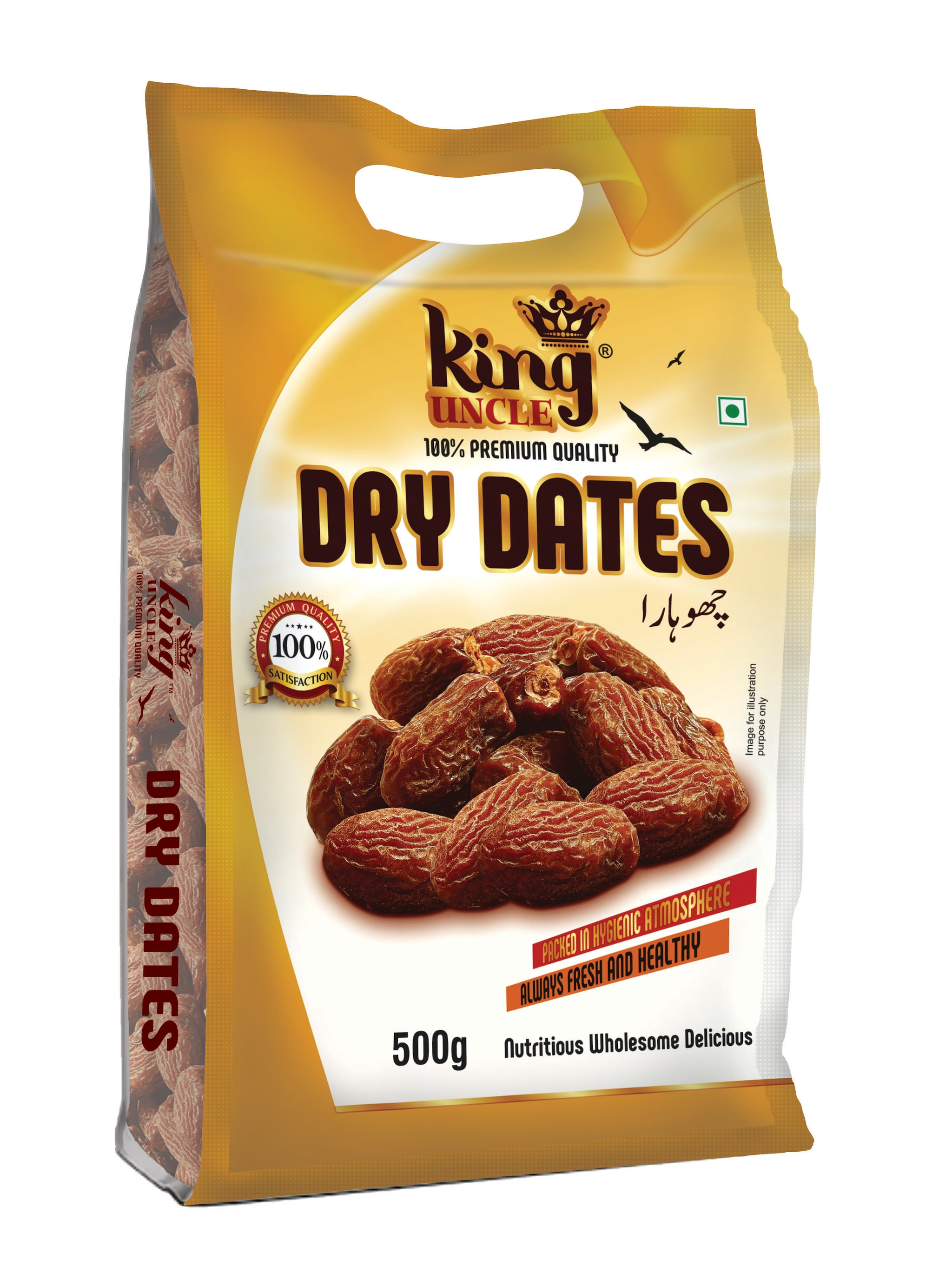 

KINGUNCLE Dry Dates kala chuara Yellow Pack 500g (Pack of 2 )