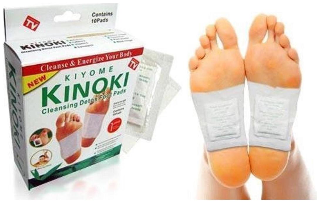 

Kinoki Detox Foot Patches 10 Adhesive Pads Kit Natural Unwanted Toxins Remover ( With Ginger Salt ) Pack of 2