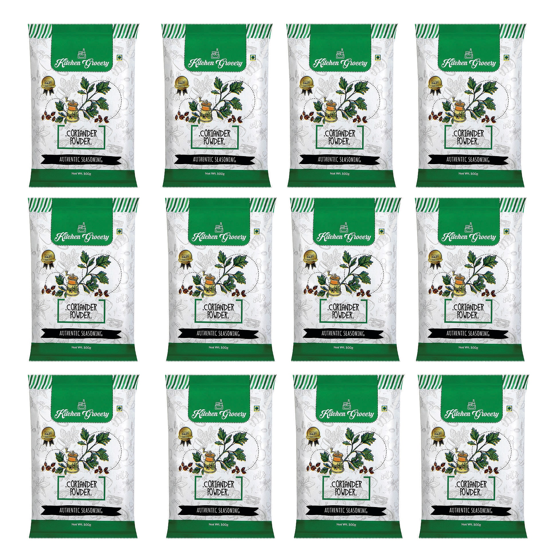 

Kitchen Grocery Coriander Powder Authentic Seasoning 100g ( Pack of 12 )