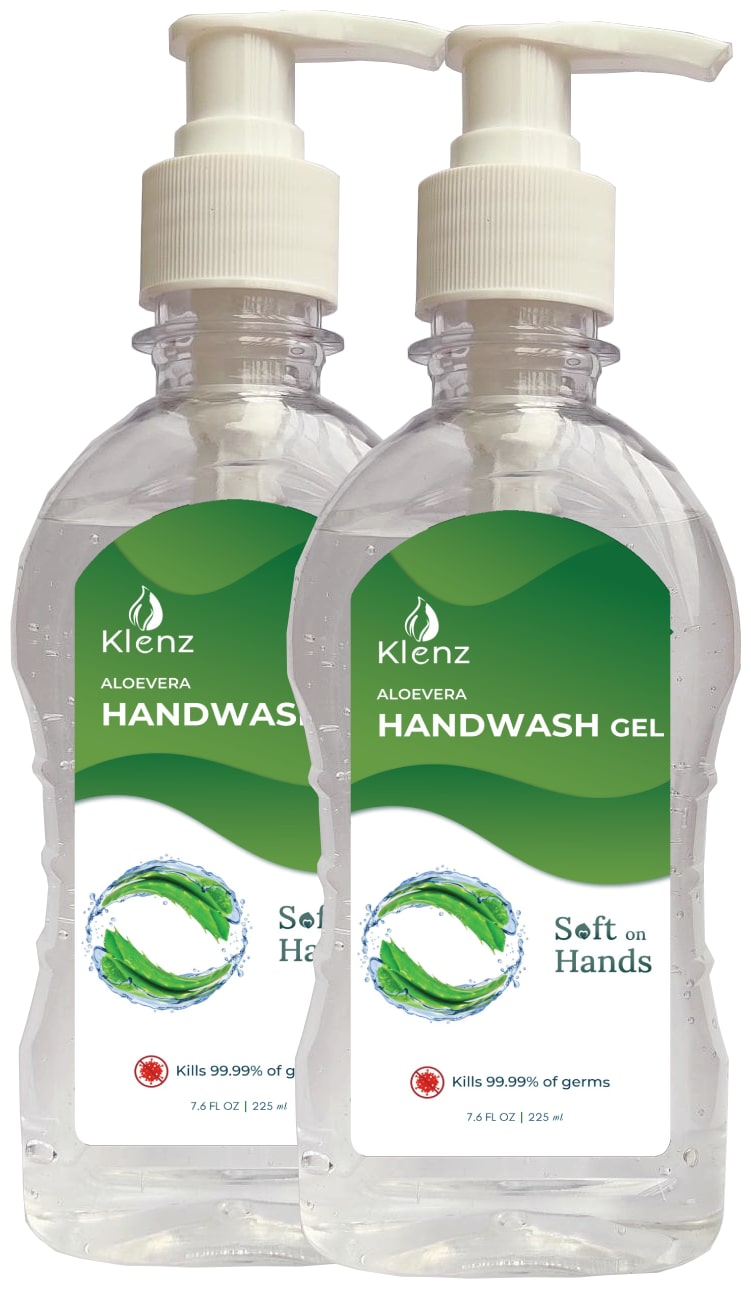 

Klenz Aloe Vera Hand Wash Gel 225 ml x 2 Pack of 2