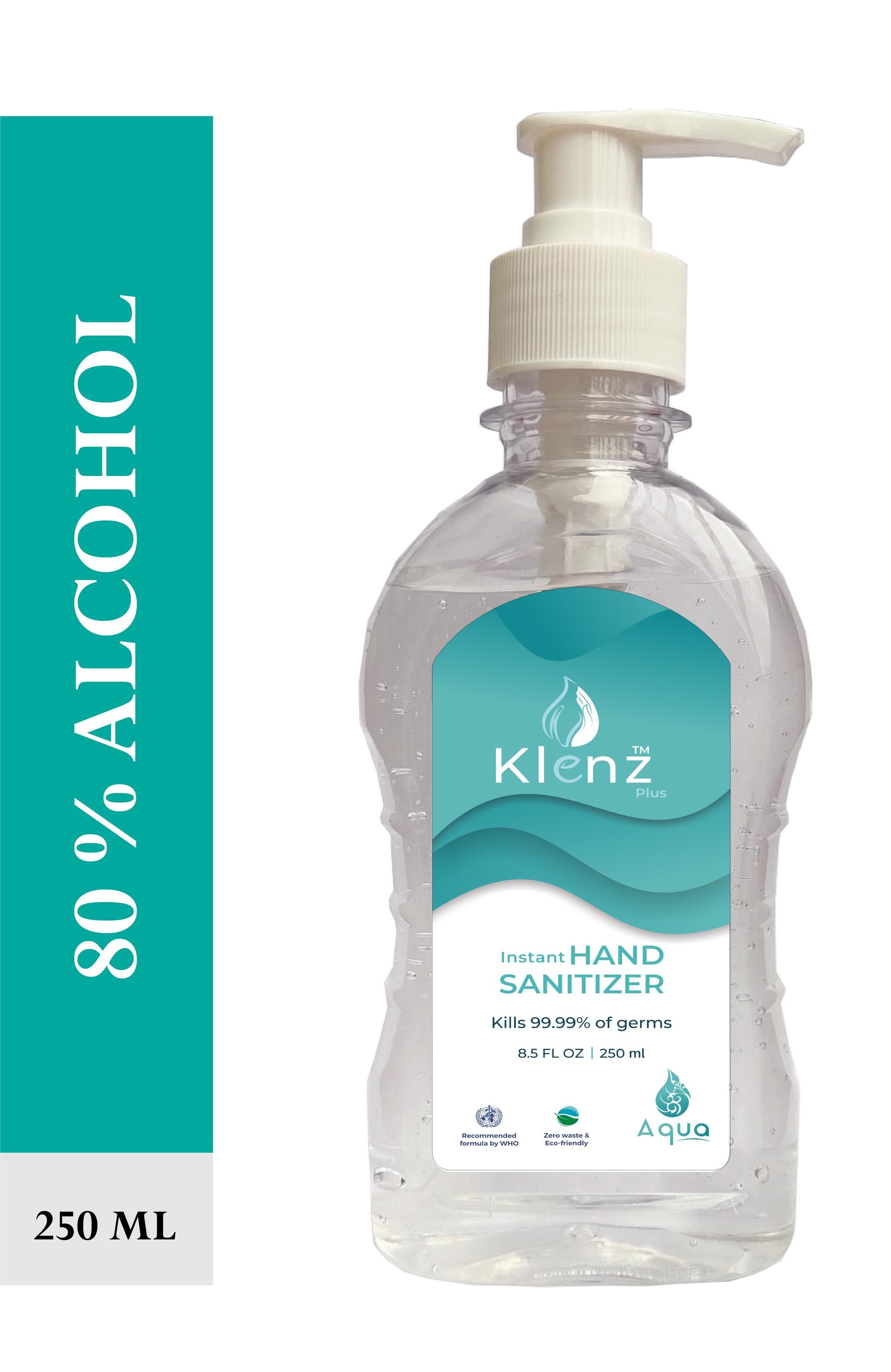 

Klenz Instant Hand Sanitizer Gel Aqua 250 ml (Pack of 1)