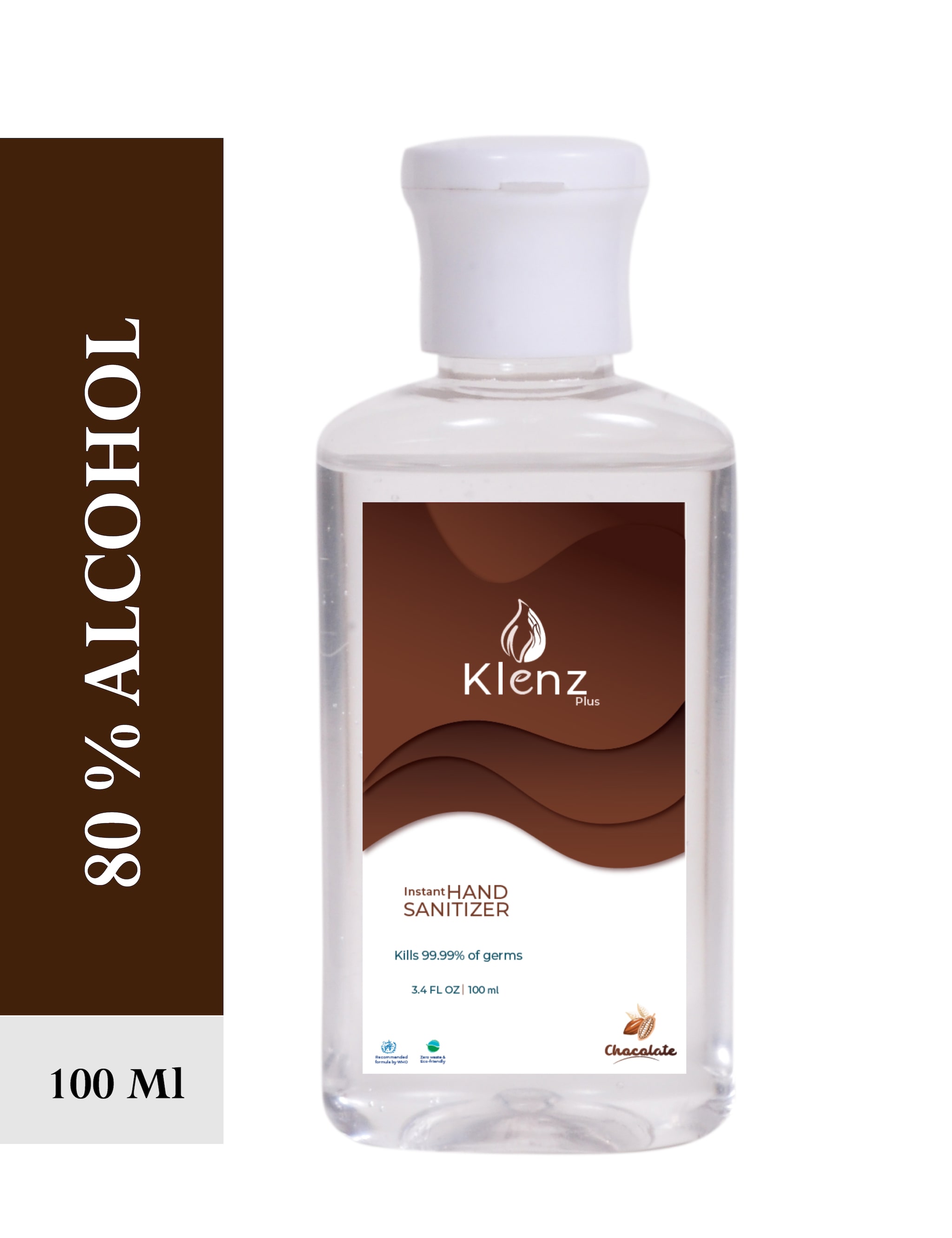 

Klenz Instant Hand Sanitizer Chocolate 100 ml (Pack of 5)