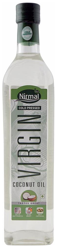 Buy KLF Nirmal Virgin Coconut Oil Glass Bottle 750 ml Online at Low