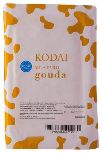 

Kodai Dairy Farms Cheese - Mustard Gouda 200 g