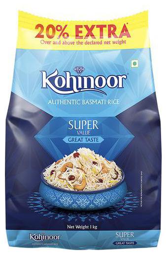 

Kohinoor Basmati Rice - Authentic Super Value 1 kg