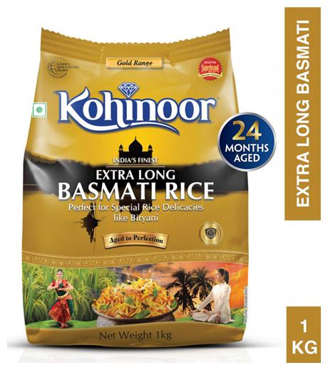 

Kohinoor Basmati Rice - Extra Long Gold 1 kg