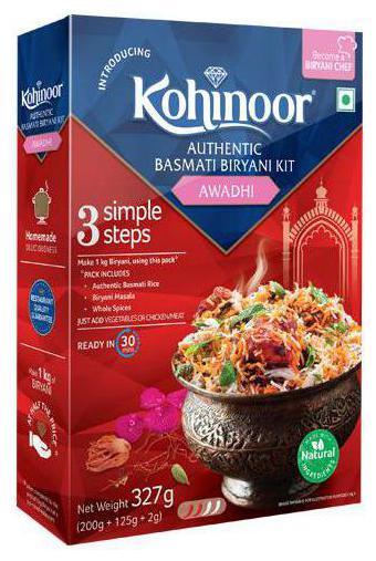 

Kohinoor Biryani Basmati Rice Kit - Authentic Awadhi 327 g