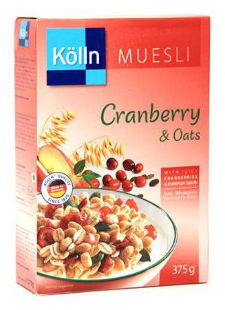 

Kolln Muesli - Cranberry Oats 375 g